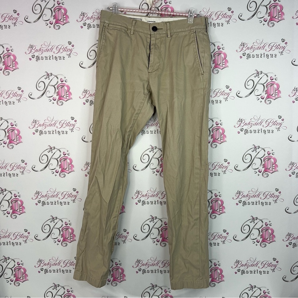 Club Monaco pants Connor modern slim fit cargo Men's Tan Chinos
